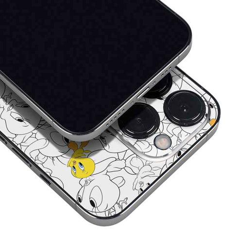 Looney Tunes Tweety Super Sized Pattern iPhone 14 Pro Max Skin