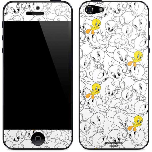 Looney Tunes Tweety Super Sized Pattern iPhone 5/5s/5SE Skin