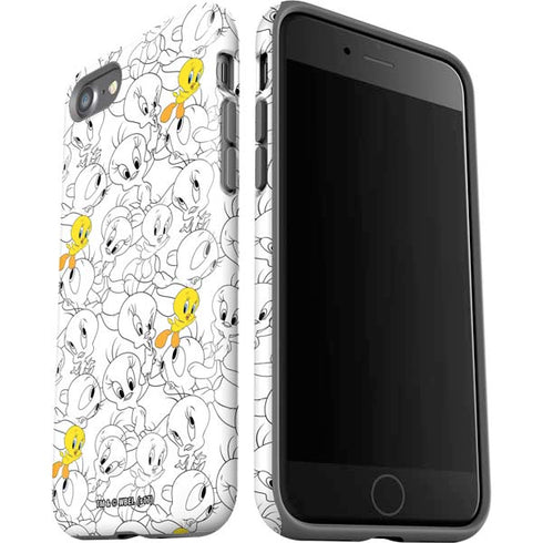 Looney Tunes Tweety Super Sized Pattern iPhone SE (2nd & 3rd Gen) Pro Case