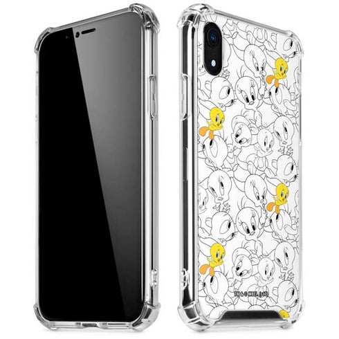 Looney Tunes Tweety Super Sized Pattern iPhone XR Clear Case