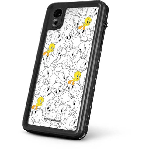 Looney Tunes Tweety Super Sized Pattern iPhone XR Waterproof Case