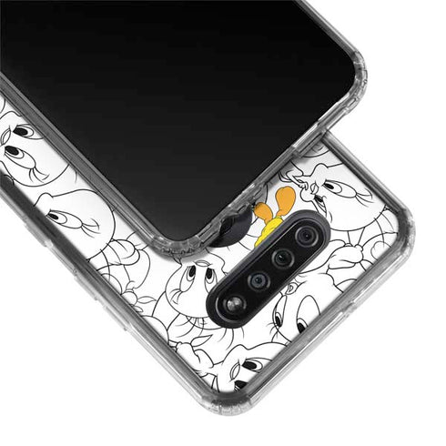Looney Tunes Tweety Super Sized Pattern LG K51/Q51 Clear Case