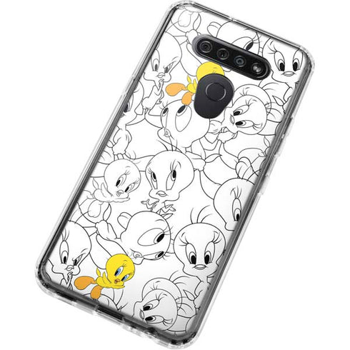 Looney Tunes Tweety Super Sized Pattern LG K51/Q51 Clear Case