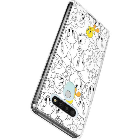 Looney Tunes Tweety Super Sized Pattern LG Stylo 6 Clear Case
