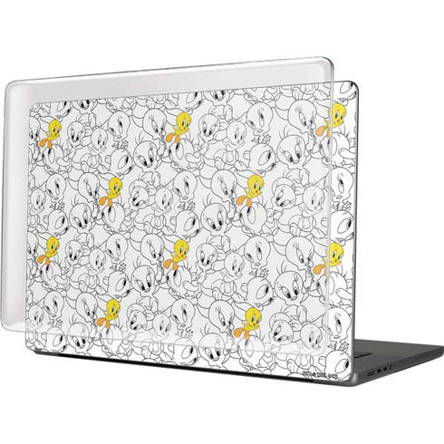 Looney Tunes Tweety Super Sized Pattern MacBook Pro 16in (2021-25) Case plus Skin