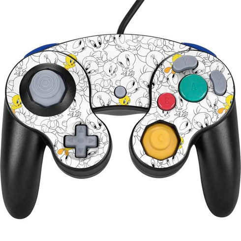 Looney Tunes Tweety Super Sized Pattern Nintendo GameCube Controller Skin