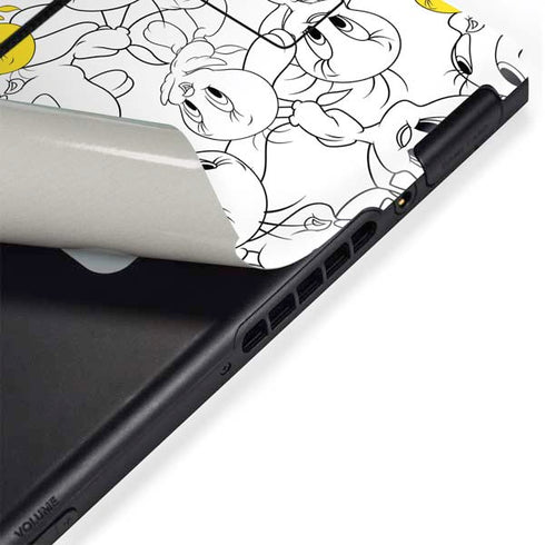 Looney Tunes Tweety Super Sized Pattern Nintendo Switch Bundle Skin