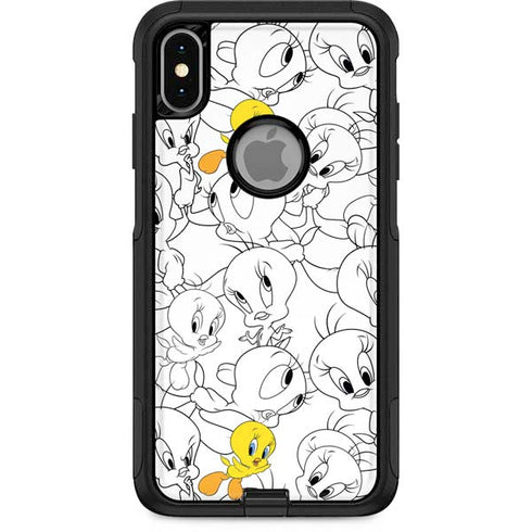 Looney Tunes Tweety Super Sized Pattern Otterbox Commuter iPhone Skin