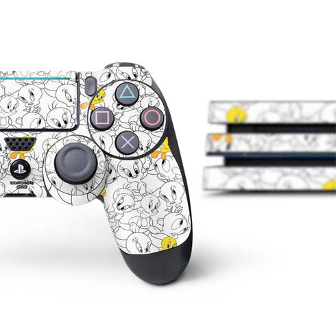 Looney Tunes Tweety Super Sized Pattern PS4 Pro Bundle Skin