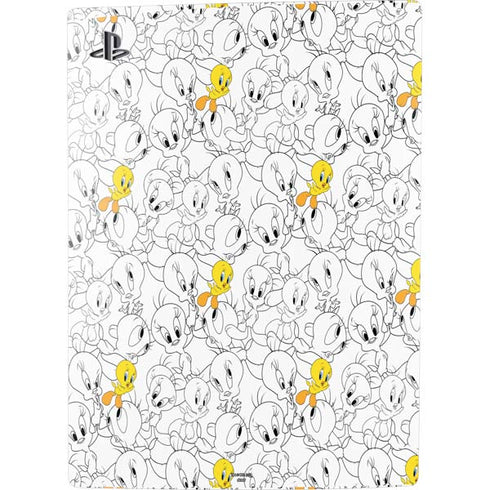 Looney Tunes Tweety Super Sized Pattern PS5 Digital Edition Console Skin