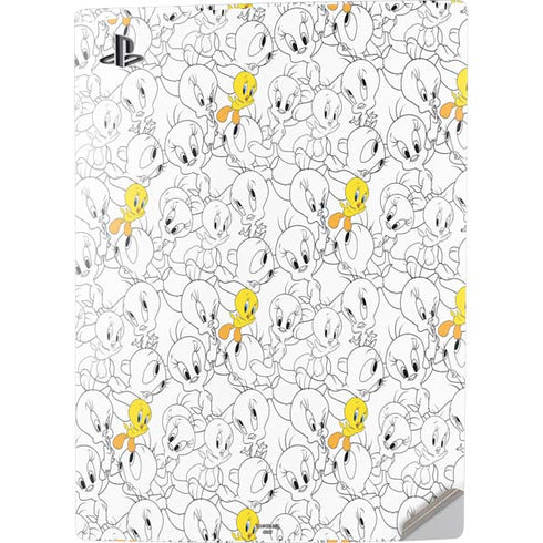 Looney Tunes Tweety Super Sized Pattern PS5 Digital Edition Console Skin