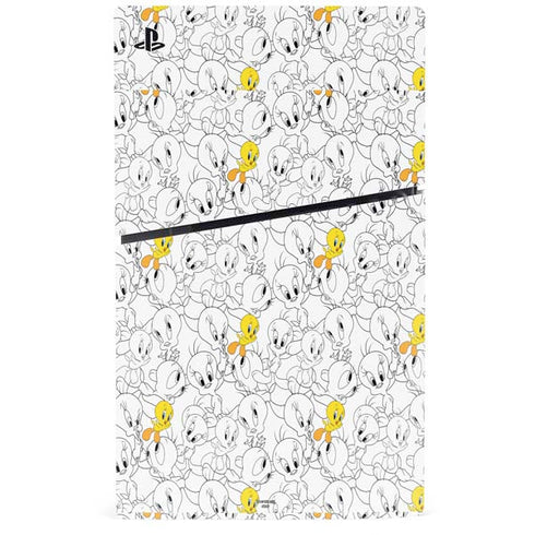 Looney Tunes Tweety Super Sized Pattern PS5 Slim Disk Bundle Skin