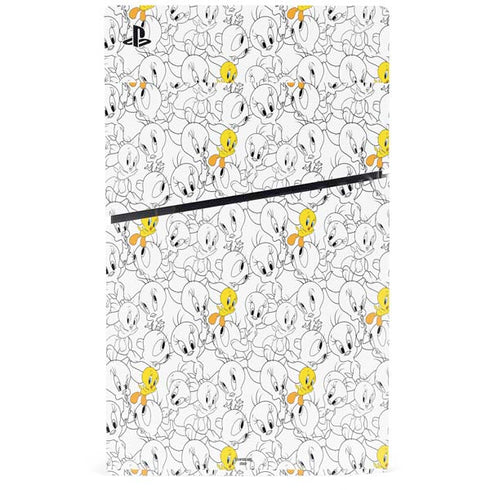 Looney Tunes Tweety Super Sized Pattern PS5 Slim Disk Console Skin