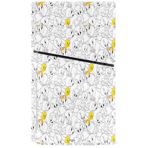 Looney Tunes Tweety Super Sized Pattern PS5 Slim Disk Console Skin