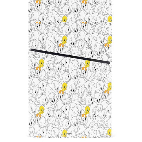 Looney Tunes Tweety Super Sized Pattern PS5 Slim Digital Edition Bundle Skin