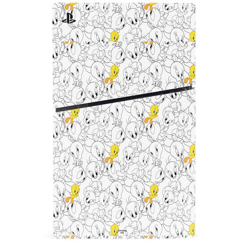 Looney Tunes Tweety Super Sized Pattern PS5 Slim Digital Edition Console Skin