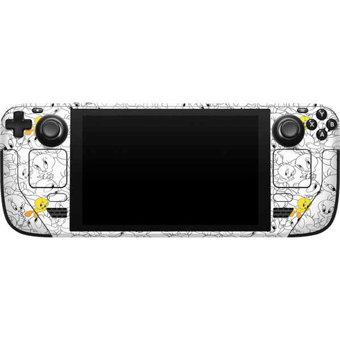 Looney Tunes Tweety Super Sized Pattern Steam Deck Handheld Gaming Computer Skin