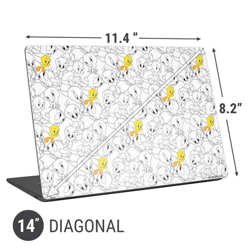 Looney Tunes Tweety Super Sized Pattern Universal Laptop 14in (11.4 x 8.2in) Skin