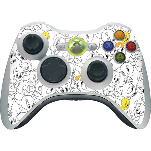 Looney Tunes Tweety Super Sized Pattern Xbox 360 Wireless Controller Skin