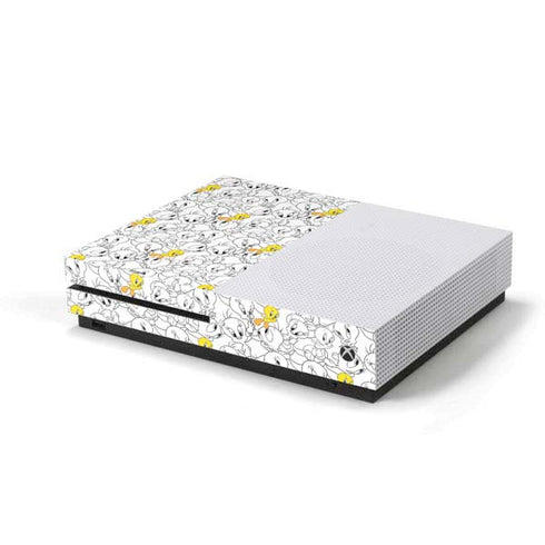 Looney Tunes Tweety Super Sized Pattern Xbox One S Console Skin