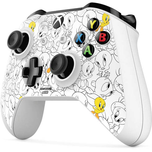 Looney Tunes Tweety Super Sized Pattern Xbox One S Controller Skin