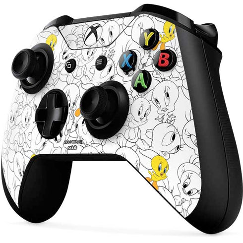 Looney Tunes Tweety Super Sized Pattern Xbox One X Controller Skin
