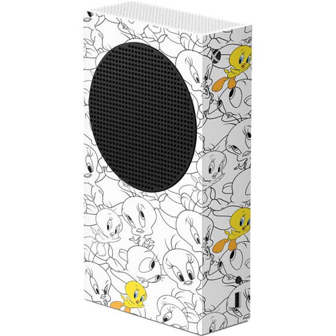 Looney Tunes Tweety Super Sized Pattern Xbox Series S Console Skin