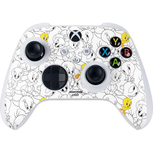 Looney Tunes Tweety Super Sized Pattern Xbox Series S Controller Skin
