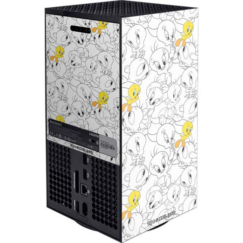 Looney Tunes Tweety Super Sized Pattern Xbox Series X Console Skin