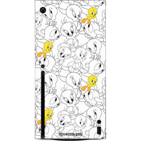 Looney Tunes Tweety Super Sized Pattern Xbox Series X Console Skin