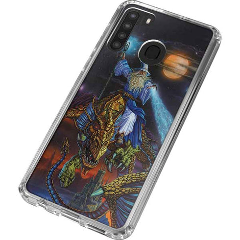 Ed Beard Jr. Twilight Tempest Wizard Galaxy A21 Clear Case