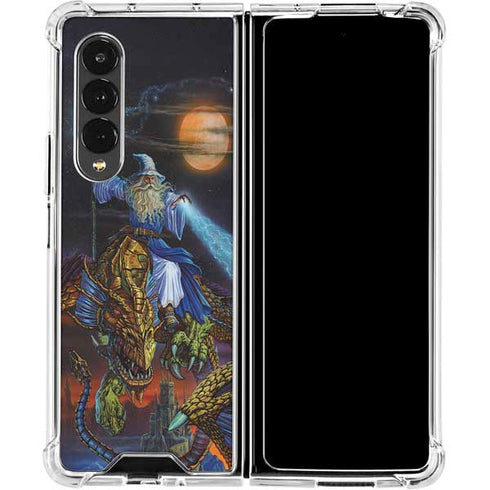 Ed Beard Jr. Twilight Tempest Wizard Galaxy Z Fold4 5G Clear Case