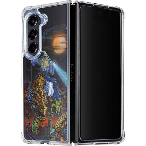 Twilight Tempest Wizard by Ed Beard Jr Galaxy Z Fold5 5G Clear Case