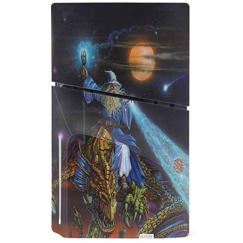 Twilight Tempest Wizard by Ed Beard Jr PS5 Slim Disk Bundle Skin