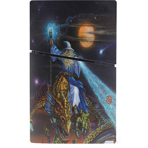 Twilight Tempest Wizard by Ed Beard Jr PS5 Slim Digital Edition Console Skin
