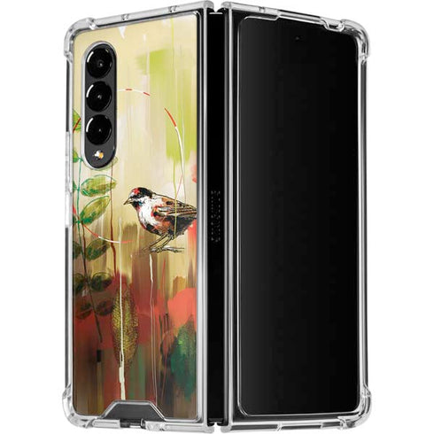 Two Little Birds Galaxy Z Fold4 5G Clear Case