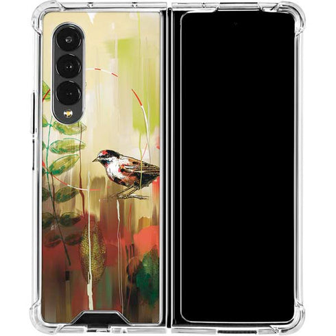 Two Little Birds Galaxy Z Fold4 5G Clear Case