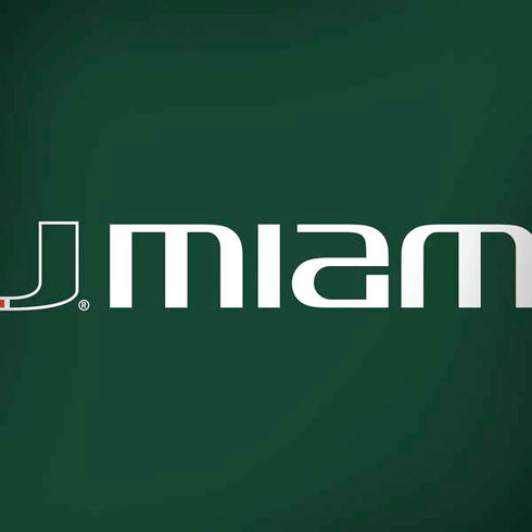 University of Miami Horizontal Mark on Green Dell Alienware Skin