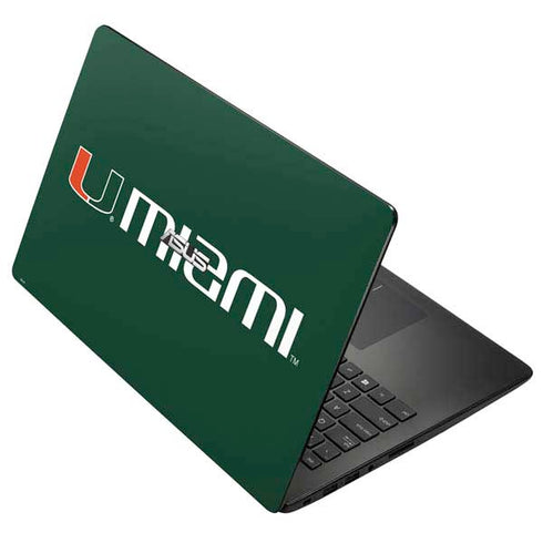University of Miami Horizontal Mark on Green Asus X502CA 15.6 Skin