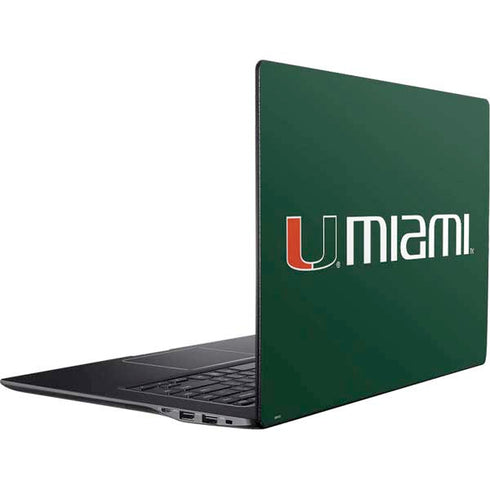 University of Miami Horizontal Mark on Green Ativ Book 9 (15.6in 2014) Skin