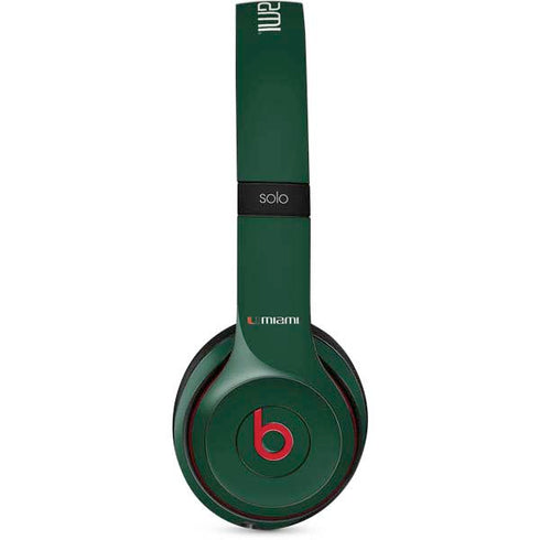 University of Miami Horizontal Mark on Green Beats Solo 2 Wireless Skin