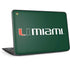 University of Miami Horizontal Mark on Green HP Chromebook Skin