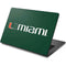 University of Miami Horizontal Mark on Green Dell Chromebook Skin