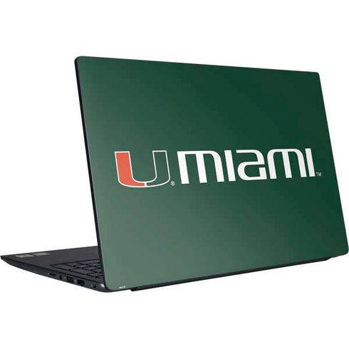 University of Miami Horizontal Mark on Green Dell Vostro Skin