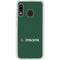University of Miami Horizontal Mark on Green Galaxy A20 Clear Case