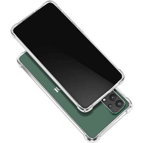 University of Miami Horizontal Mark on Green Galaxy A32 5G Clear Case