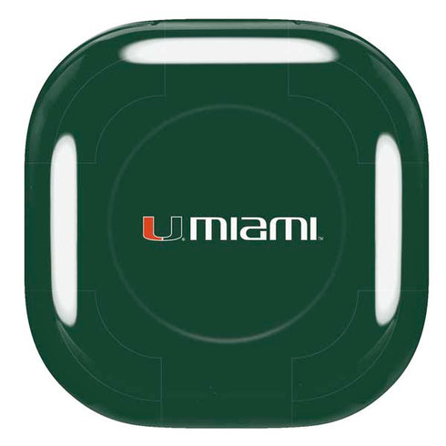 University of Miami Horizontal Mark on Green Galaxy Buds Pro Skin