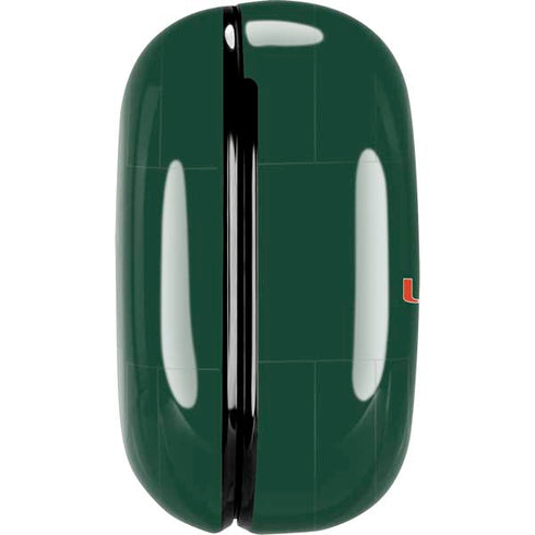University of Miami Horizontal Mark on Green Galaxy Buds Pro Skin