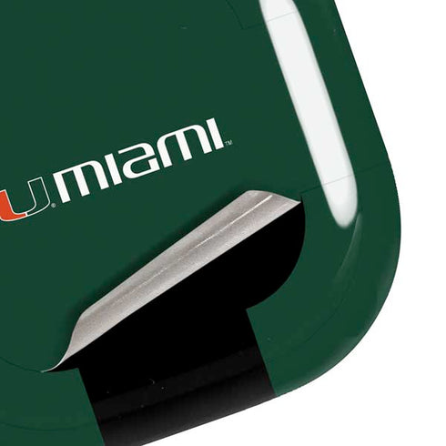 University of Miami Horizontal Mark on Green Galaxy Buds Pro Skin