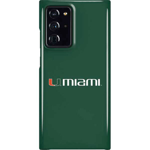 University of Miami Horizontal Mark on Green Galaxy Note20 Ultra 5G Lite Case